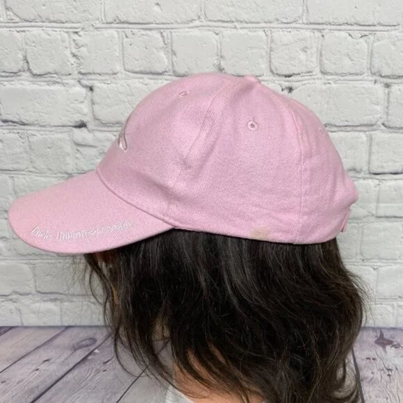 Ducks Unlimited Hat Cap Strap Back Women Pink Embroidered Logo - Picture 2 of 9